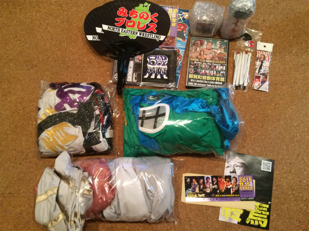 Michinoku Pro-Wrestling Goods, Ticket and Wrestler's Costumes
