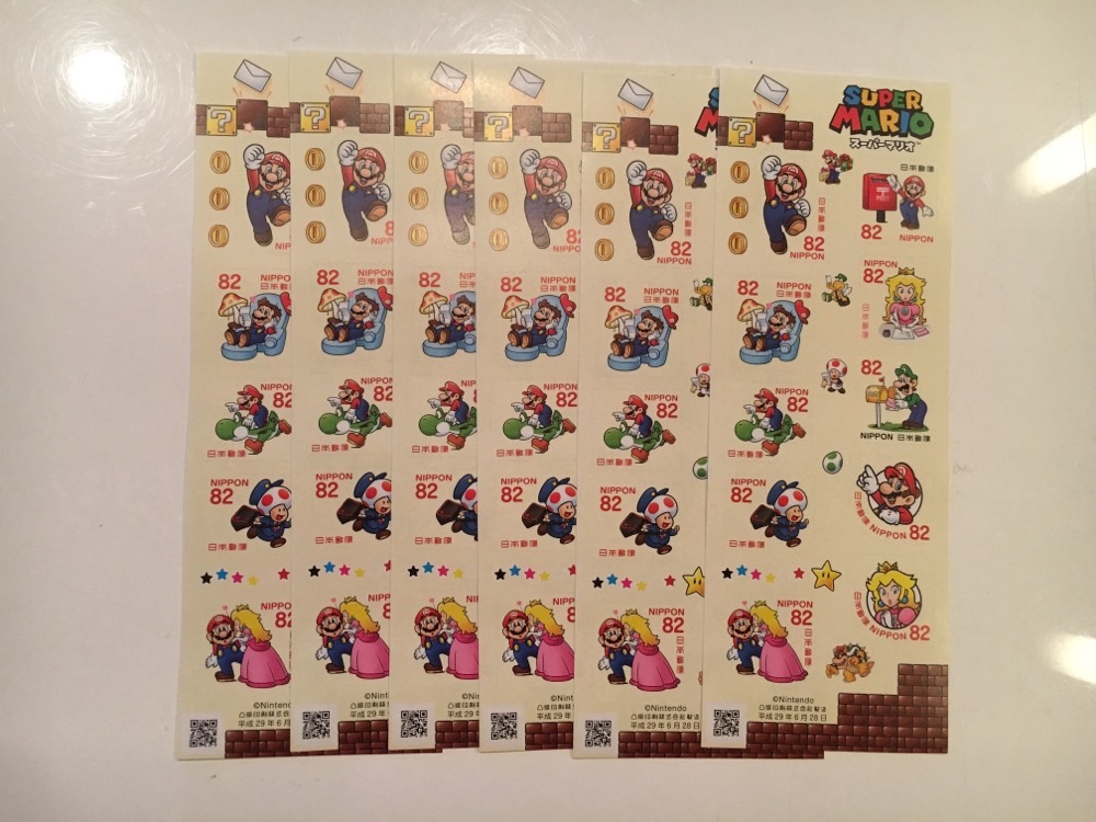 Super Mario Stamp Sheet